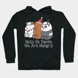 Santa Clause Cute Bear Hungry Hoodie